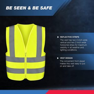 Chaleco de Seguridad Unisex OEM de Alta Visibilidad, Material Spandex, Bolsillos Multifuncionales, Cierre Frontal con Cremallera, para Uso en Obras de Construcción - Product Image 6