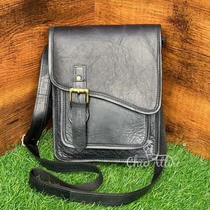 Bolso bandolera de hombro para hombre de vaca de cuero de diseño de lujo de alta moda bolso masculino informal Simple - Product Image 1