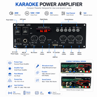 Amplificateur audio compact mini 5.0, amplificateur de puissance stéréo 26W avec entrée USB AUX TWS pour système de haut-parleurs