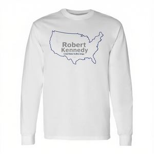 Camiseta de manga larga de Robert F. Kennedy con diseño del contorno de Estados Unidos, ropa para campañas políticas - Product Image 2