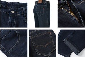 Jean en jean pour hommes personnalisé de haute qualité nouveau pantalon blanc à la mode pantalon en jean extensible à coupe ajustée pour hommes jean en denim pantalon cargo - Product Image 2