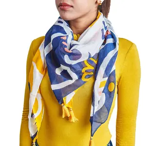 lurex边框围巾lurex羊绒围巾头巾围巾定制标志设计数码印花时尚女孩长托勒