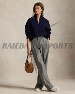 Pull décontracté d'hiver pour femme de qualité supérieure, fabriqué par le fabricant, avec boutons sur le devant, col personnalisé, 100% laine, anti-boulochage - Product Image 3