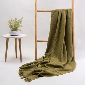 Multi Color Hand woven Cotton <b>Throw</b>, Aesthetic Blanket, Pure Cotton Handmade <b>Throw</b>, Coverlet, Summer Light Weight <b>Throw</b>, Wedding - Product Image 6