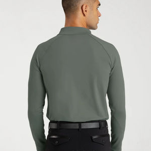 Camiseta de equitación transpirable de manga larga para hombre, ligera, capa base ecuestre para competición, OEM ODM - Product Image 3