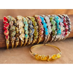 Boho Style Gold Plated Fashion <b>Beaded</b> <b>Bracelets</b> with Colorful Stones Trendy Resale Appeal - Product Image 2