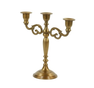 Fournisseurs en gros de bougeoir candélabre en métal à 3 bras en métal bougeoir en laiton au prix le moins cher - Product Image 4