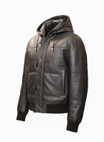 Blouson d'hiver en cuir pour homme, à capuche, imperméable, style formel, grandes tailles, respectueux de l'environnement