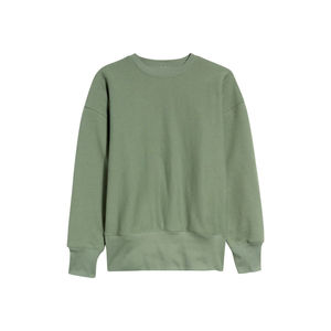 เสื้อสเวตเชิ้ตแขนยาวผู้ชายคุณภาพสูง ผ้าฝ้าย 100% หนานุ่ม ทรงโอเวอร์ไซส์ สำหรับฤดูหนาว  ผ้าฟลีซปักลาย  คอกลม - Product Image 1