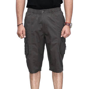 Short cargo décontracté de style High Street pour hommes, pantalon court écologique à 6 poches à motif uni - Product Image 1