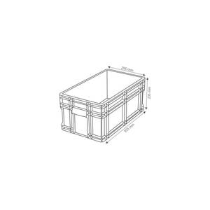 Caja de almacenamiento industrial de 295x505x235mm para trabajo pesado, caja de herramientas protectora duradera - Product Image 2