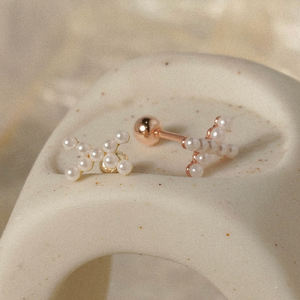 Orecchini da donna alla moda X forma di perle a forma di perla Fine orecchini K-gioielli all'ingrosso graziosi gioielli Piercing romantici fantastici - Product Image 2