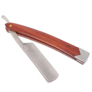Rasoir droit-Rasoir de barbier à bord droit en acier au carbone Kit de rasoir droit professionnel pour hommes - Product Image 1