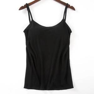 Padded <b>Bra</b> Tank <b>Top</b> Women Modal Spaghetti Solid Cami <b>Top</b> Vest Female Camisole With <b>Built</b> <b>In</b> <b>Bra</b> Fitness Clothing - Product Image 5