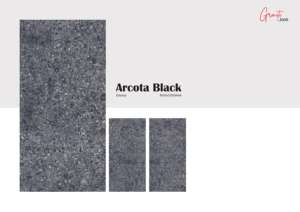 CARREAUX EN PORCELAINE ÉGLAISÉE À EFFET GRANIT NOIR ARCOTA PRÊTS À LA LIVRAISON - Product Image 3