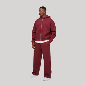 ชุดวอร์มผ้าฝ้าย100% กรดกางเกงขาบานและมีฮู้ด400 GSM ชุดวอร์มไซส์ใหญ่สำหรับฤดูหนาว - Product Image 4