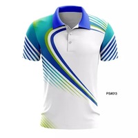 Chemises pour hommes imprimées par sublimation numérique, nouveau style - Col en V, manches courtes, polyester/coton, impression personnalisée de haute qualité, logo personnalisé