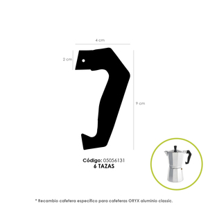 Caffettiera Mango Classic in alluminio, 6 tazze - Product Image 1