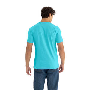 เสื้อยืด Level Apparel ผ้าฝ้าย CVC 100% ระบายอากาศได้ดี เป็นมิตรกับสิ่งแวดล้อม พิมพ์ลายซิลค์สกรีน ปรับแต่งได้ ดีไซน์สีน้ำเงินตาฮิติ - Product Image 2