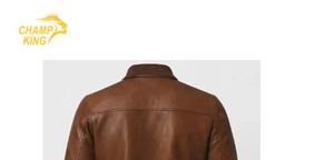 CHAQUETA DE CUERO PARA HOMBRE, CHAQUETA DE CUERO AUTÉNTICO CON PIEL DE CORDERO, COLOR 2025 - Product Image 3