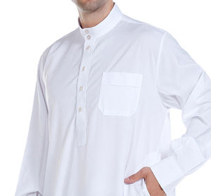 Calidad Premium, superventas, imágenes de estilos para hombres, hombres árabes, cuello alto, Thobe, ropa musulmana tradicional, Thobe árabe - Product Image 6