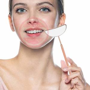 Extensiones de pestañas de acero inoxidable al por mayor espejo de mango extensiones de pestañas espejo personalizado - Product Image 3