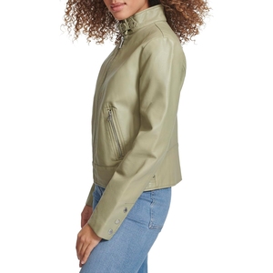 Nouveauté, veste en cuir tendance pour femmes, nouveau design, veste en cuir chaude d'hiver pour femmes, fermeture éclair décontractée et respirante - Product Image 6