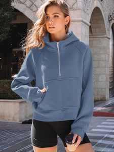 Nouvel arrivage Vente chaude Sweat à capuche confortable imprimé pour femmes Sweat à capuche tendance pour femmes Sweat à capuche à demi-fermeture éclair pour femmes - Product Image 2