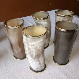Meilleur Viking corne verre à vin tasse Viking fait à la main indien corne tasse verre à boire corne pour les fêtes et verre à bière - Product Image 3
