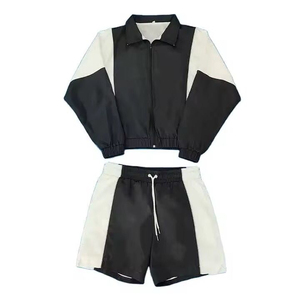 Conjuntos de chaquetas y pantalones cortos cortavientos de nailon a prueba de agua, cortavientos para lluvia, conjuntos de pantalones cortos para hombre personalizados 2026 - Product Image 1