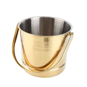 Traditional Brass Ice Bucket With Texture Providing Unique Handmade Look And Beautiful Bar <b>Aesthetic</b> - Product Image 5