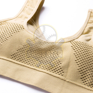 เสื้อชั้นในกีฬาสำหรับผู้หญิงแบบซัพพอร์ตสูง ระบายอากาศได้ดี ผลิตจากผ้าสแปนเด็กซ์/ไนลอน สำหรับออกกำลังกาย สายปรับได้ พร้อมโลโก้ด้านหน้า-ผลิตในปากีสถาน - Product Image 6