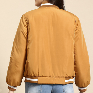 Veste universitaire moderne pour femmes bombardier letterman élégant manches en polaire en gros mélange de laine de qualité supérieure brodé collège décontracté - Product Image 6