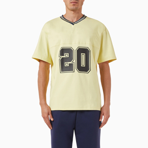 Custom 100% Polyester V-<b>Neck</b> Boxy Fit <b>Fan</b> Jersey Long Anti-Wrinkle Oversized Mesh O-<b>Neck</b> Collar Digital Printing Printed Pattern - Product Image 1