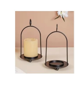 Haute qualité en relief de luxe à la main en verre chauffe-plat bougeoir nouveauté poudre enduit fer cadeau de noël pour les mariages - Product Image 1