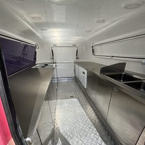 Customized European Style <b>Towable</b> Food Trailer for Sale Bubble Tea Coffee Vending Cart for Snacks Hotdogs Ice Cream Stainless - Product Image 6