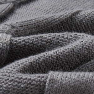 Pull en maille décontracté personnalisé pour homme, coupe ajustée, chaud, 100% coton, doux, manches longues, mode d'hiver, col rond, devant - Product Image 5