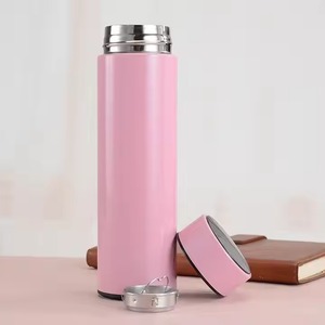 Thông Minh màu Hồng phích chai cho hot và đồ uống lạnh thép không gỉ chân không Flask với LED hiển thị nhiệt độ và bộ lọc trà - Product Image 5