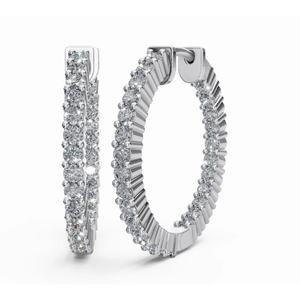 Aros de Diamantes Circulares de Radiance, Oro de 9 KT, 14 KT, 18 KT, Corte Redondo, Joyería Cultivada en Laboratorio, Proveedor Mayorista OEM B2B - Product Image 1