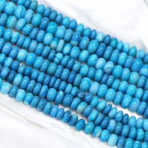ลูกปัดพลอยสีฟ้าและโอปอลสีฟ้าสีฟ้าสีฟ้าลูกปัดอัญมณีหลวมทำเป็นจำนวนมาก6มม. 9มม. ขายส่ง - Product Image 2