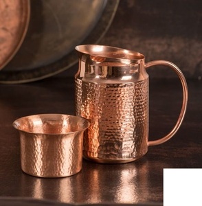Matériau décoratif en cuivre pur Dessus de table de haute qualité Meilleure vente avec design martelé et pichet pour bocal de bar - Product Image 6