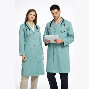 Blouse de laboratoire médicale personnalisée pour médecins et infirmières, en polycoton, manches longues, vêtements de travail pour hôpital - Product Image 2
