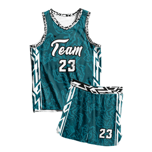 Conjunto de camiseta de baloncesto sublimada personalizada para hombre, Conjunto de camiseta de baloncesto de tela de poliéster 100% transpirable para uniforme de ropa deportiva - Product Image 1