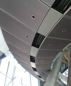Powder Coated Aluminum Expanded <strong>Metal</strong> Mesh <strong>Grid</strong> Waterproof &amp; Fireproof Modern Artistic Perforated Ceiling Tiles for Interior Use - Product Image 5