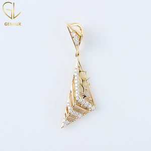 Vintage Fine Jewelry New Design Filigree F VVS Lagrown <b>Diamond</b> Leaf Pendant Nature Inspired CVD <b>Diamond</b> Pendant for Women - Product Image 4