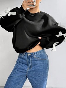 Sudadera de mujer de moda con detalles de cinta elegante para una comodidad elegante | Sudaderas con capucha de alta calidad para mujer - Product Image 5