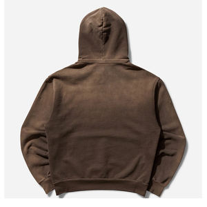 Sweat à capuche unisexe 100% coton Sunfade pour hommes hiver à capuche unisexe de haute qualité épais polaire 420gsm poids lourd - Product Image 2