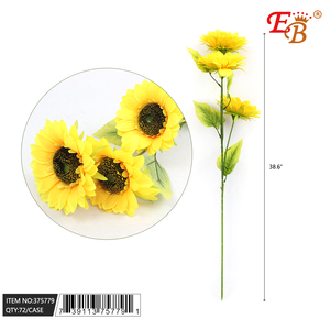 38.6 \ "realistico fiore di nozze di simulazione di girasole decorazione 72 pz Per san valentino festa del ringraziamento festa della mamma - Product Image 1