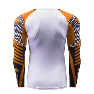 Dernier modèle de chemises de compression respirantes pour entraînement de gymnastique multicolores avec logo personnalisé pour hommes Rash Guard OEM - Product Image 3