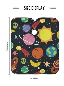 Capas de Barbero con Orificios para los Brazos, Cierre Ajustable, Impresión por Sublimación, Antiadherentes, Resistentes al Agua, Tela de Poliéster, Logotipo Personalizado - Product Image 2